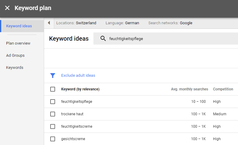 Keyword Planner - SEO Translation